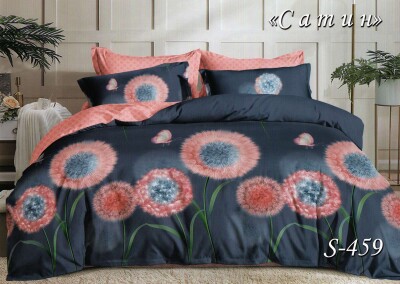 Постільна білизна (сатин) полуторна "Нічні кульбабки" S-459