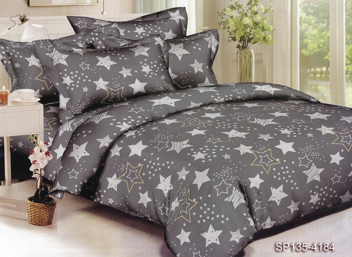 Постільна білизна полуторна (мікросатин) "Зірки"