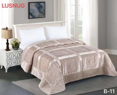 Велюрове покривало "Brilliance Lusnug" (Нюдовий) 220х240см.