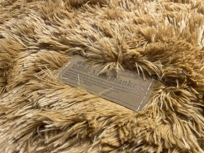 Покривало з довгим ворсом "Koloco" (Світлий шоколад) 220х240 см.