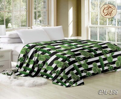 Флісовий плед "Кактус зелений" 200х220 см.