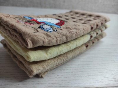 Кухонний рушник вафельний "Coffee" 25х50 см в упаковці 3 шт.№5535