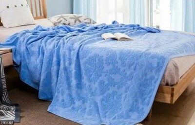 Махрове покривало 200х220 см. (Блакитний)