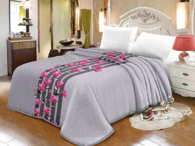 Плед з мікрофібри "ELWAY" 150х210 см. "Квітка магнолії"