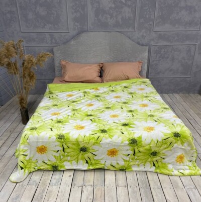Плед з мікрофібри "ELWAY" 150х210 см. "Ромашки"