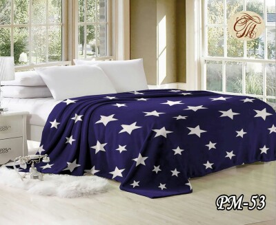 Флісовий плед "Зірки на синьому фоні" 200х220 см.